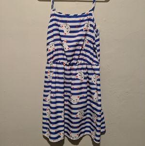 Blue Striped Cat Dress